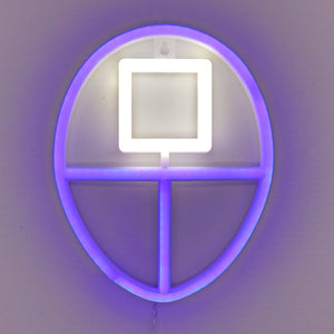 TONGER®Purple&White Squid Game Icon LED Wall Neon