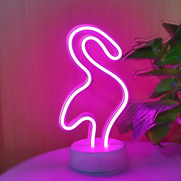 TONGER® Flamingo Double-side light Table Led Neon Light