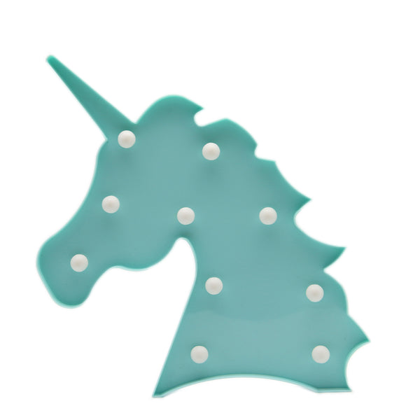 TONGER® Mint Unicorn Head LED Marquee Light