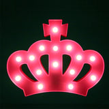 TONGER® Pink Crown LED Marquee Light