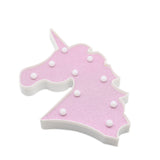 TONGER® Pink Glitter Unicorn Head Modeling Light