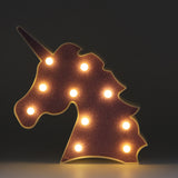 TONGER® Pink Glitter Unicorn Head Modeling Light