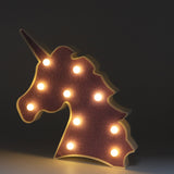 TONGER® Pink Glitter Unicorn Head Modeling Light