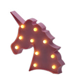 TONGER® Pink Unicorn Head LED Marquee Light