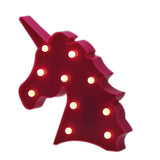 TONGER® Rose Unicorn Head LED Marquee Light