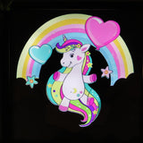 TONGER® Colorful Unicorn Wall Art Picture With Light