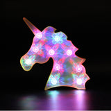 TONGER® Color Changing Unicorn Head LED Marquee Light