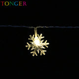 TONGER® Snowflake Plastic String Lights