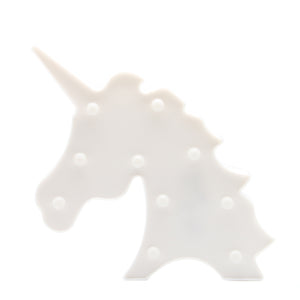 TONGER® White Unicorn Head LED Marquee Light