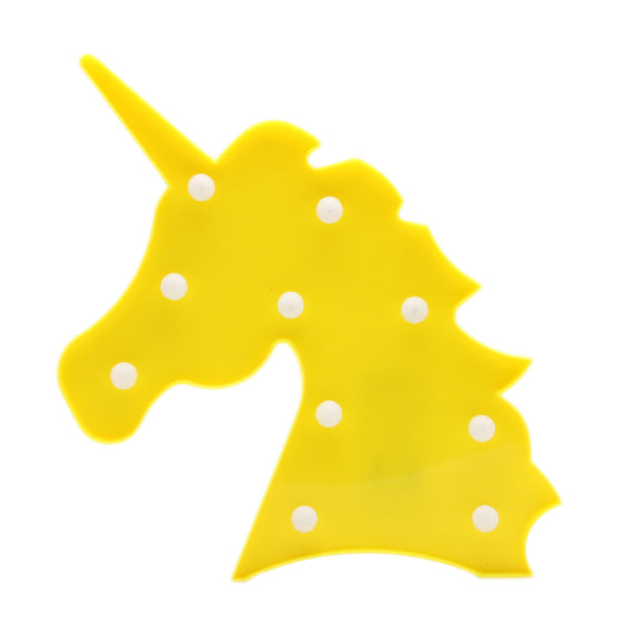 TONGER® Yellow Unicorn Head LED Marquee Light